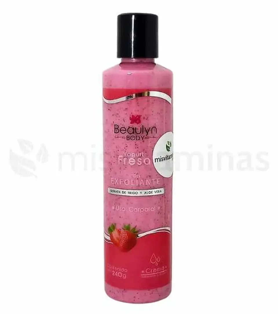 Crema de Yogurt Fresa con Exfoliante 240 g Beaulyn 1