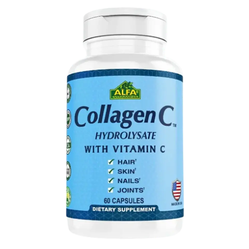 Collagen C Hidrolizado con Vitamina C 60 Cáps Alfa Vitamins 1