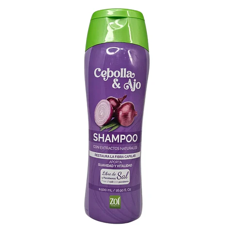 Shampoo Cebolla y Ajo 500 ml Zoí