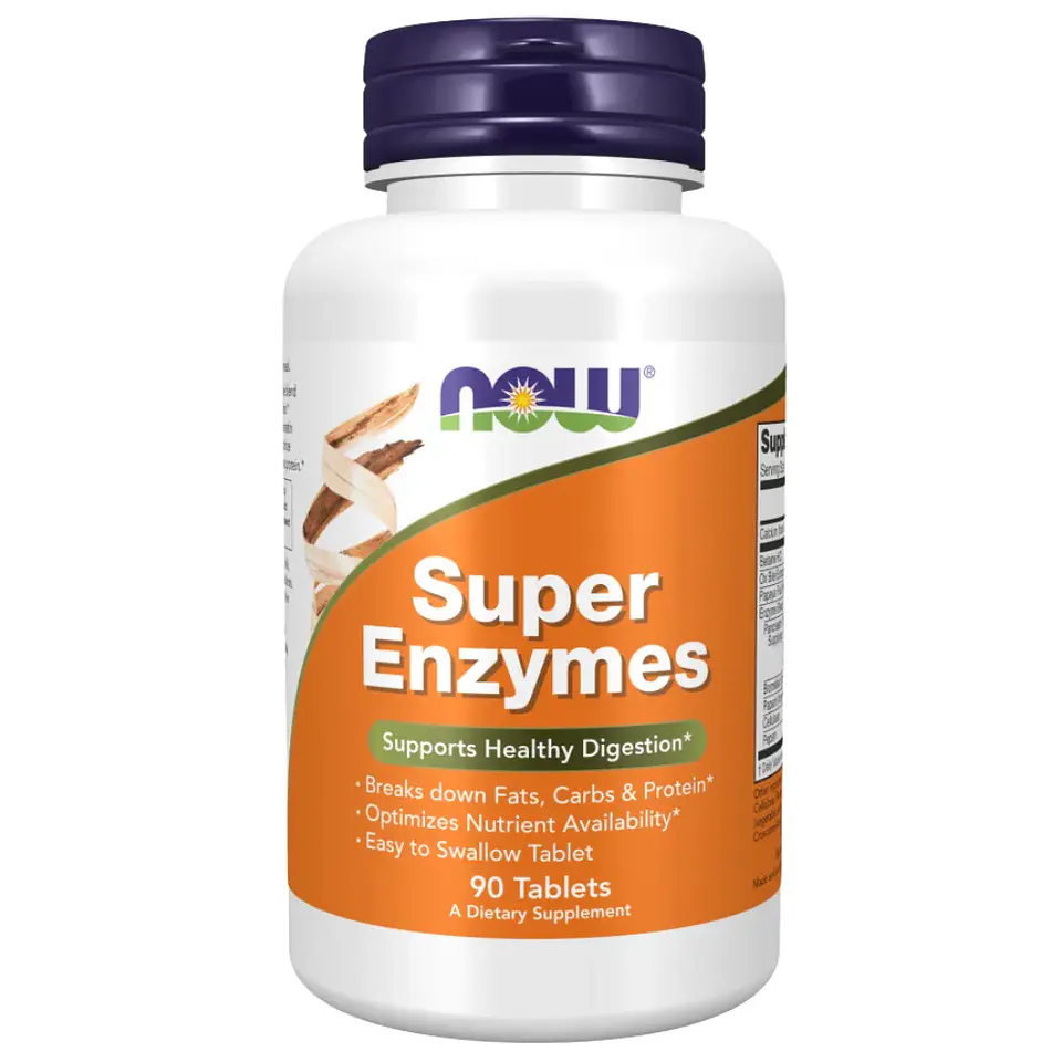Super Enzymes 90 Tabletas NOW  1
