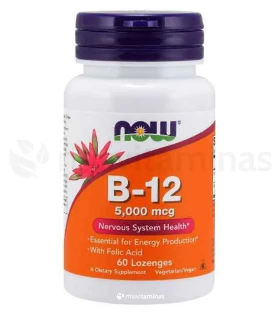 B12 5000 mcg Now Foods 60 Pastillas Masticables 1