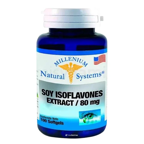 Soy Isoflavones Extract 80 mg 100 Softgels Natural Systems