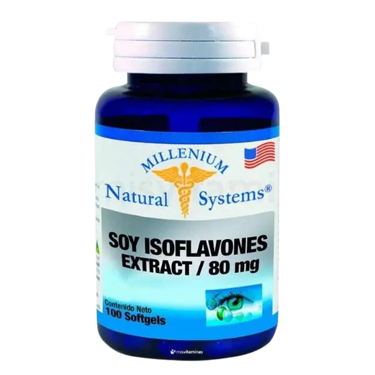 Soy Isoflavones Extract 80 mg 100 Softgels Natural Systems 1