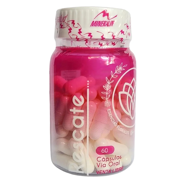 Rescate Esencia Floral 60 Cápsulas Mineralin 1