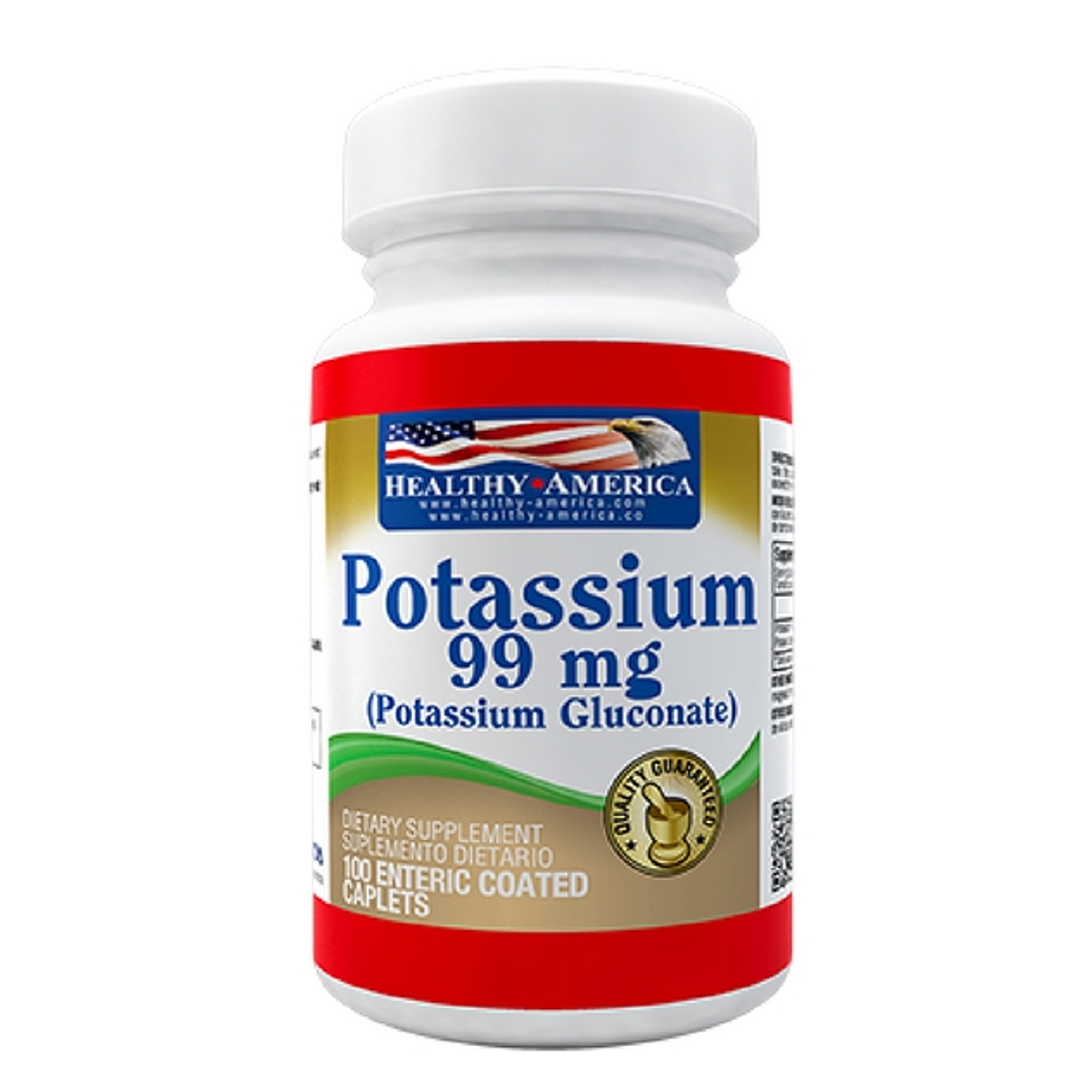 Potassium 99mg 100 caplets  Healthy America 1