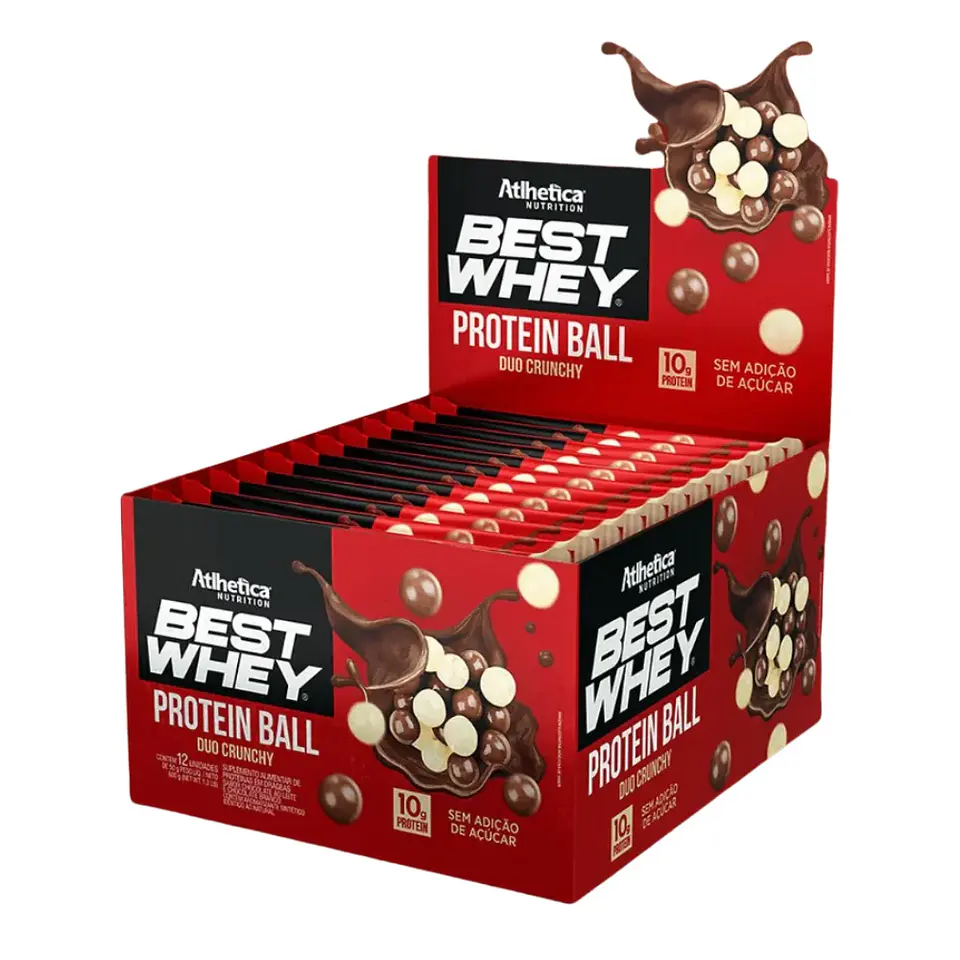 Protein Ball Best Whey Duo Crunchy Caja x 12 unidades Atlhetica 1