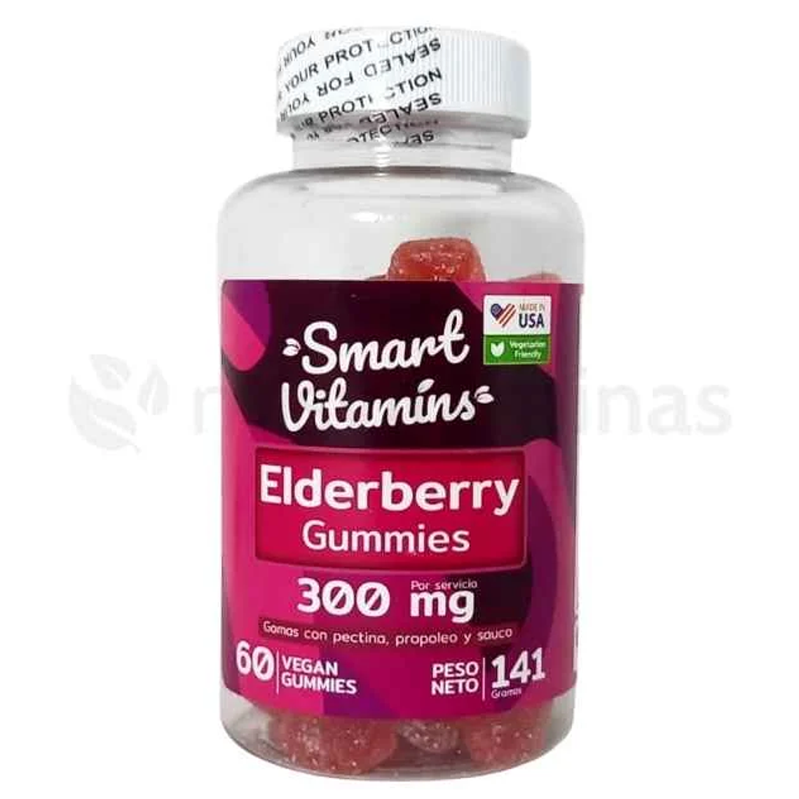 Elderberry 300 mg 60 Gomas Smart Vitamins 1