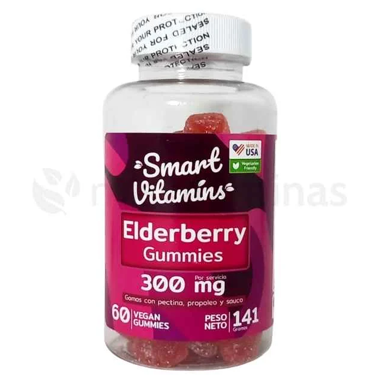 Elderberry 300 mg 60 Gomas Smart Vitamins 1