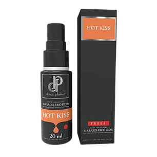 Hot Kiss Aceite Para Masajes Eróticos Fresa 20 ml Doux Plaisir