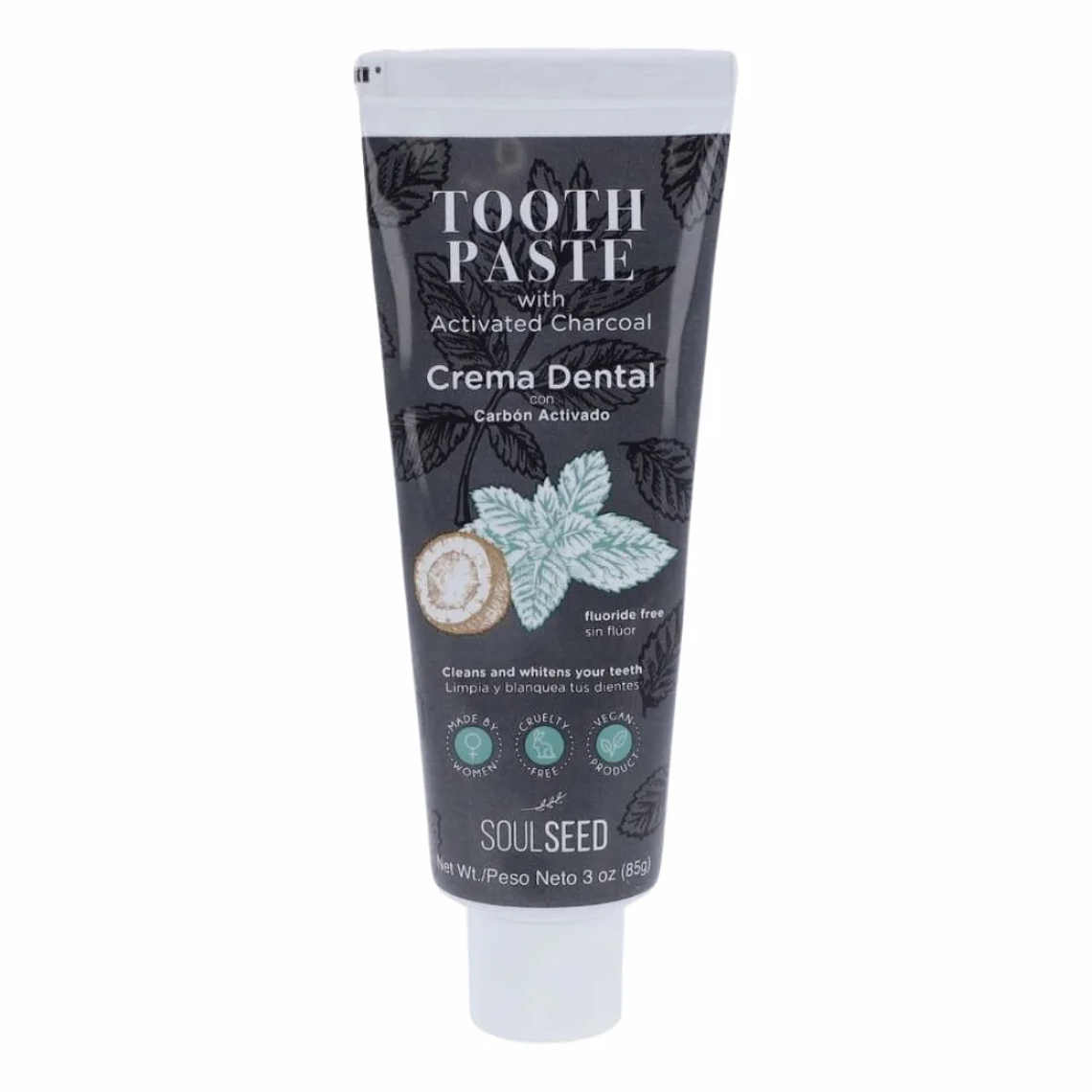 Crema Dental Carbón Activado Sin Flúor 85 g SoulSeed 1
