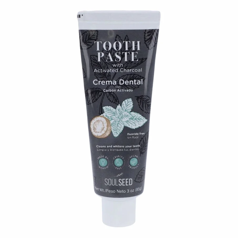 Crema Dental Carbón Activado Sin Flúor 85 g SoulSeed 1