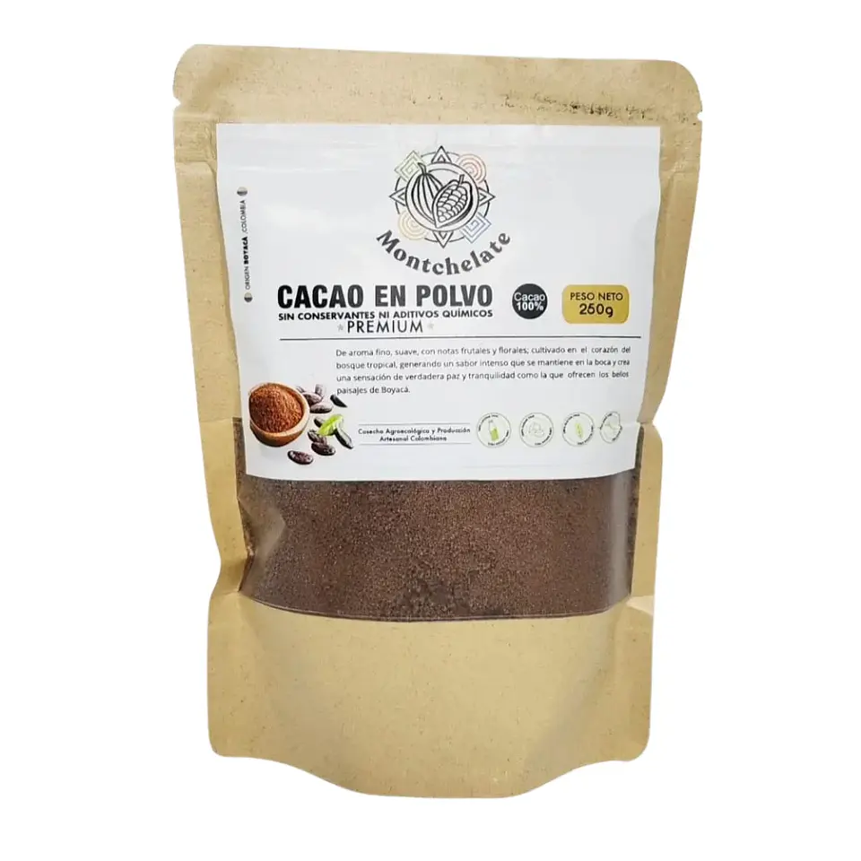 Cacao en Polvo 100 % Cacao 250 g Montchelate 1