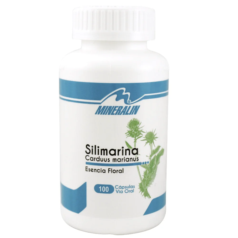 Silimarina Esencia Floral 100 Cápsulas Mineralin 1