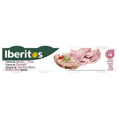 Crema de Jamón Estilo York para Untar 4 Unidades Iberitos
