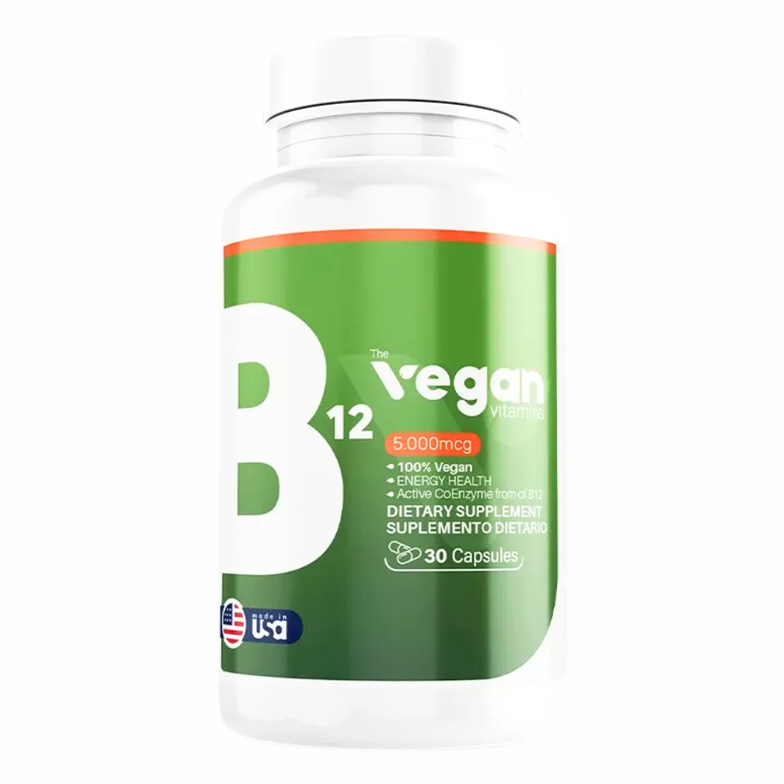 Vitamina B12 5000 mcg 30 Cápsulas The Vegan Vitamins 1