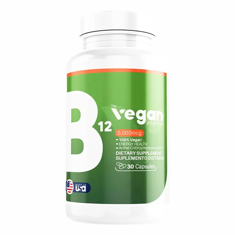 Vitamina B12 5000 mcg 30 Cápsulas The Vegan Vitamins 1