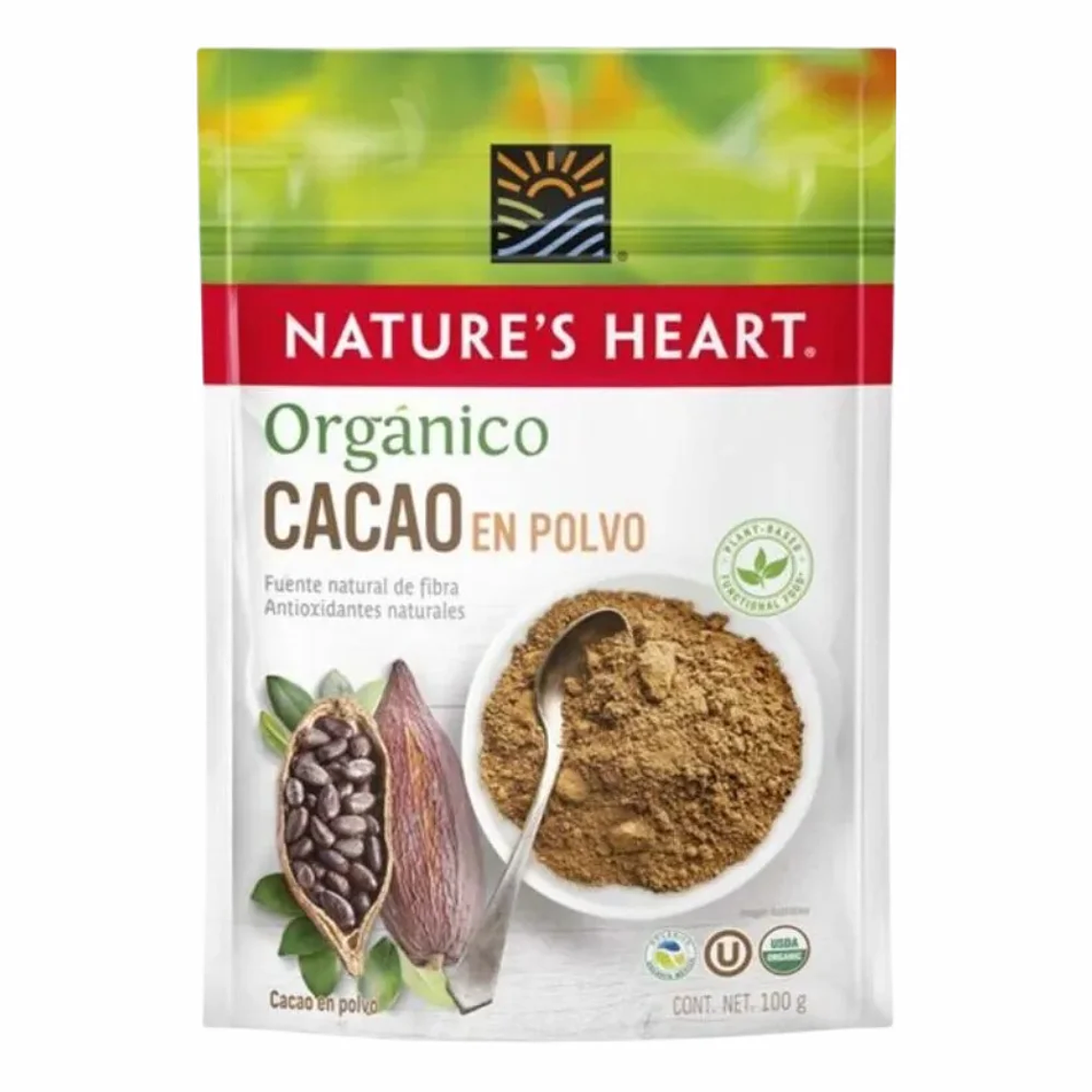 Cacao Orgánico en Polvo 100 g Nature's Heart 1