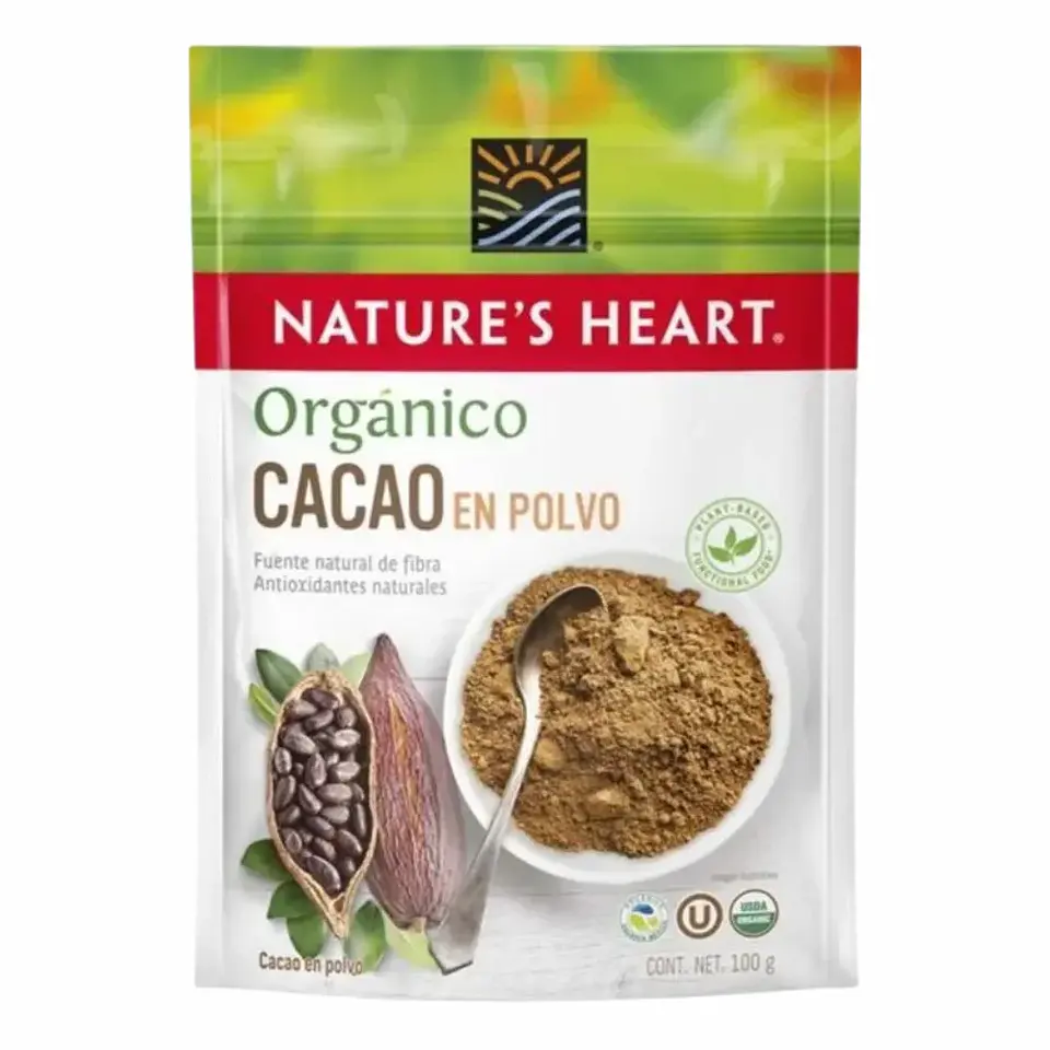 Cacao Orgánico en Polvo 100 g Nature's Heart 1