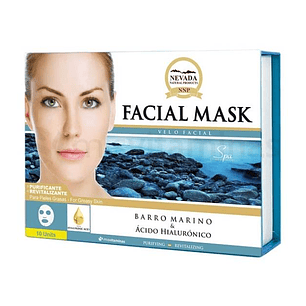Mascarilla Facial Barro Marino Caja 10 Unidades Nevada