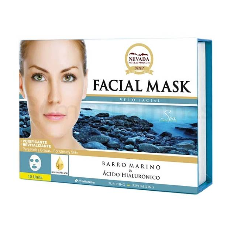 Mascarilla Facial Barro Marino Caja 10 Unidades Nevada 1