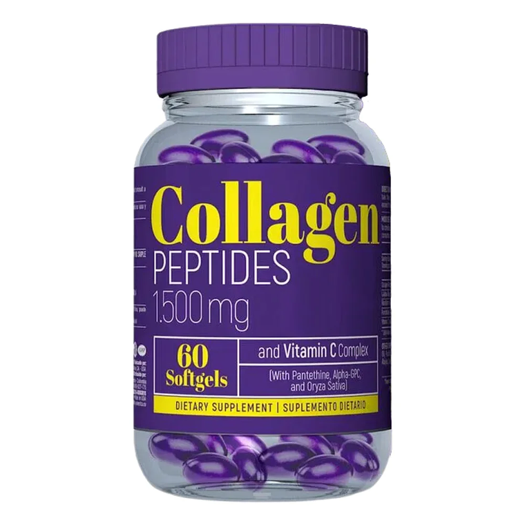 Collagen Peptides 1500 mg 60 Softgels Healthy America 1
