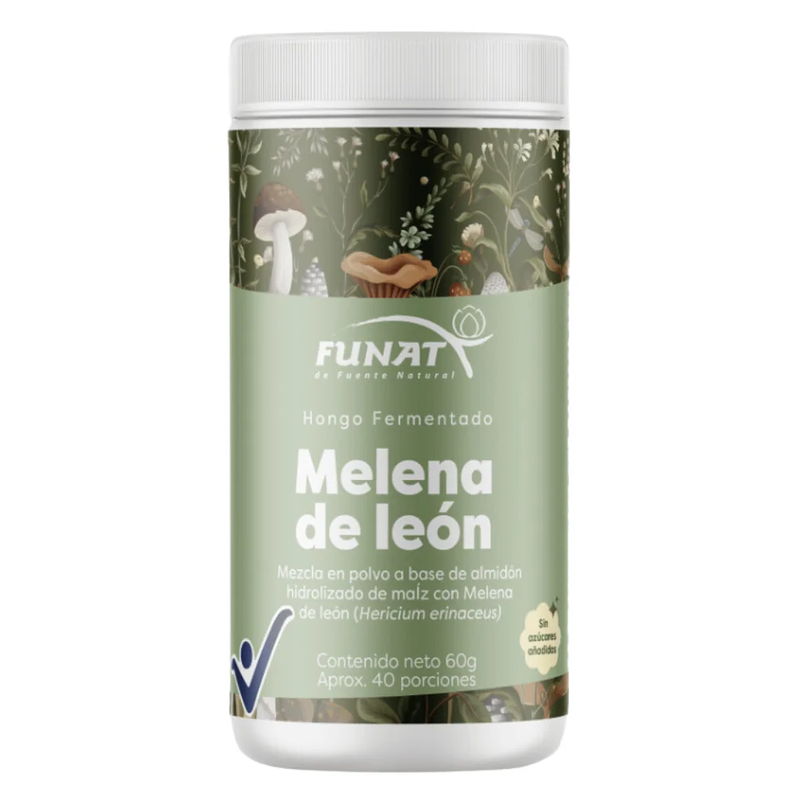 Melena de Leon Hongo Fermentado Funat  60 Gr 1