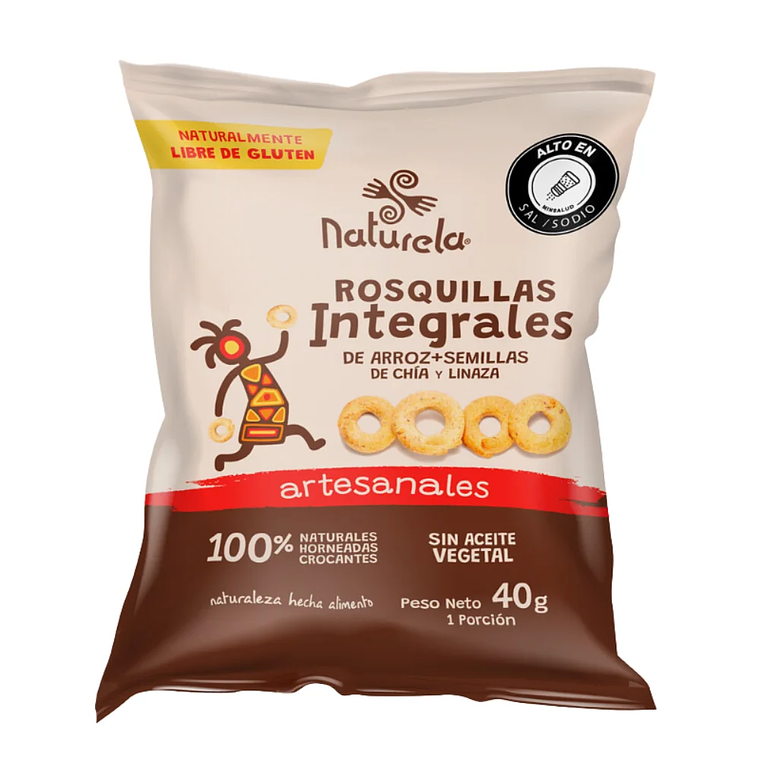 Rosquillas Integrales de Arroz 40 gr Naturela  1