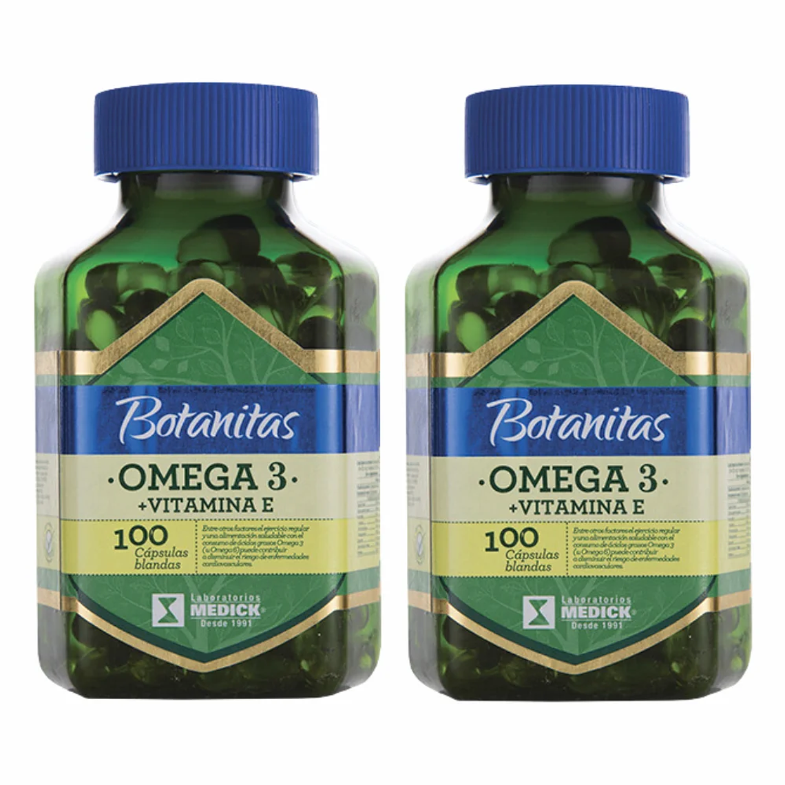 Promoción x 2 Omega 3 más Vitamina E 100 Cápsulas Botanitas 1