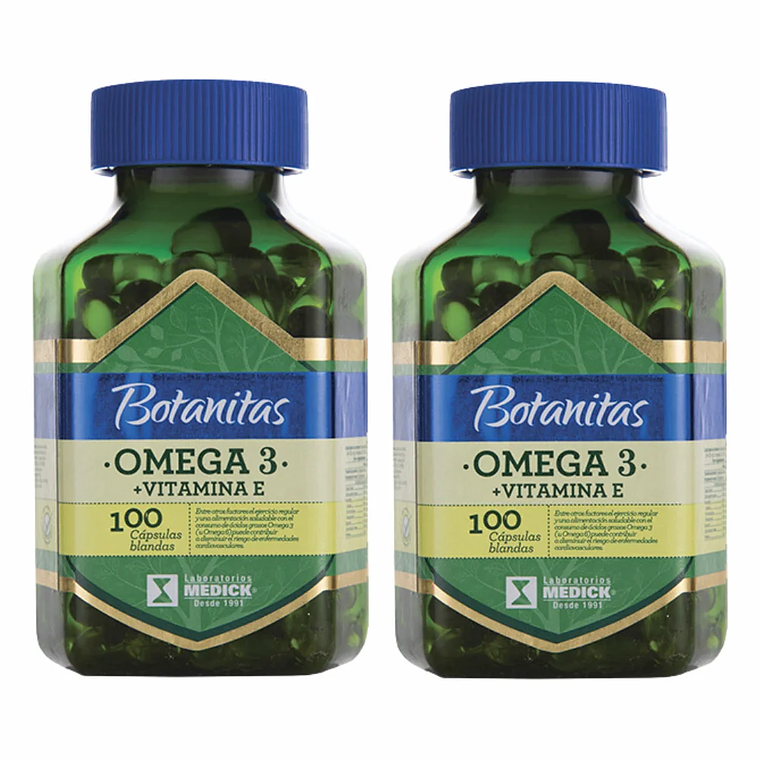 Promoción x 2 Omega 3 más Vitamina E 100 Cápsulas Botanitas 1