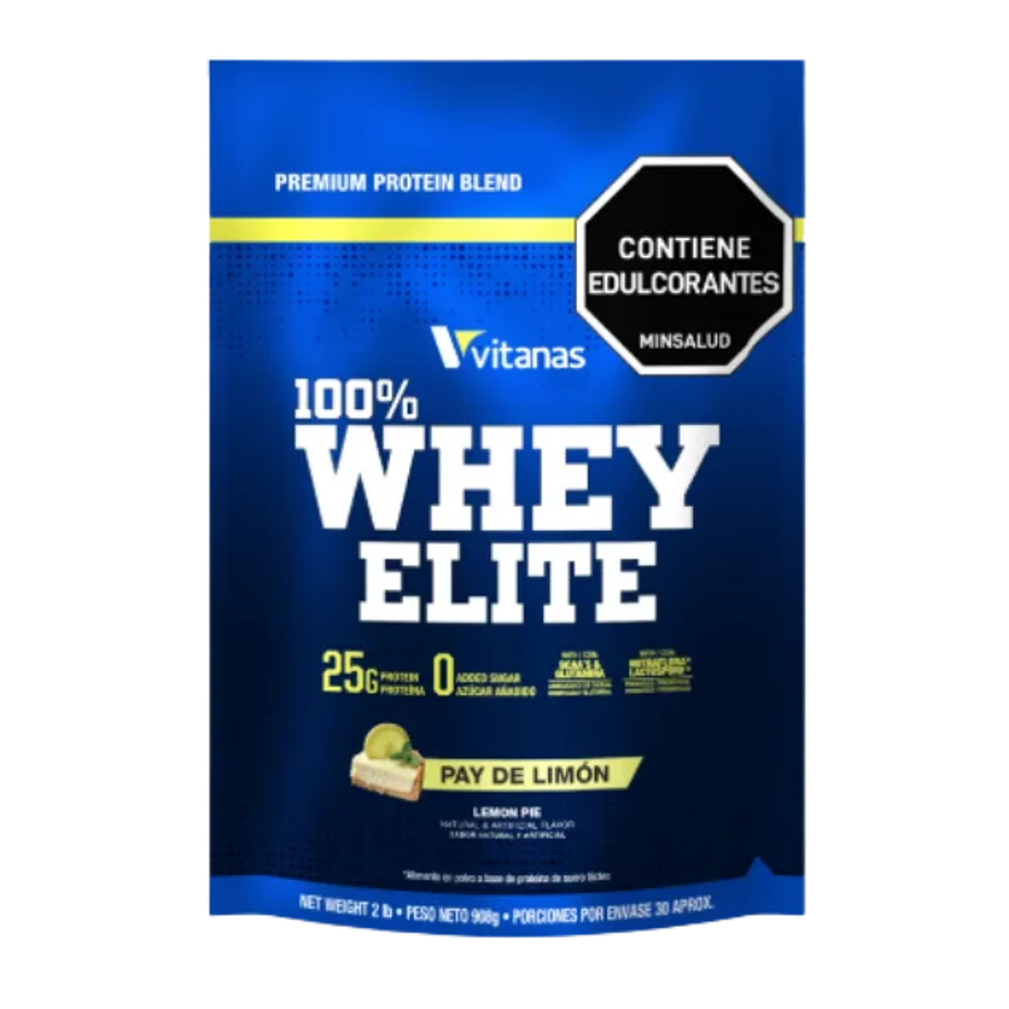 Whey Elite 100% Vitanas Pay de Limón 2 Libras 1