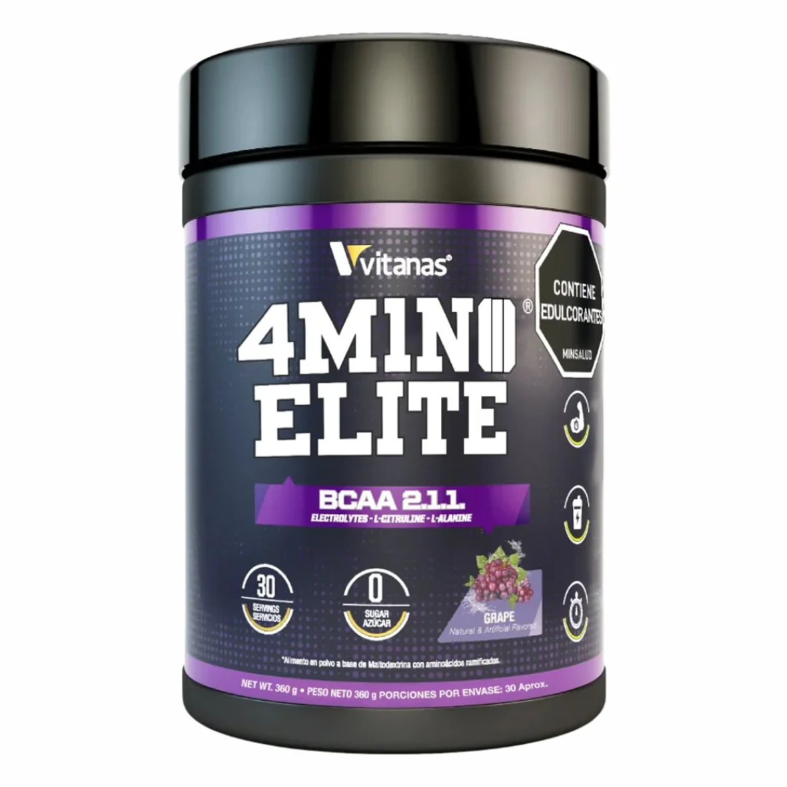 Amino Elite 30 Servicios Grape Vitanas 360 gramos 1
