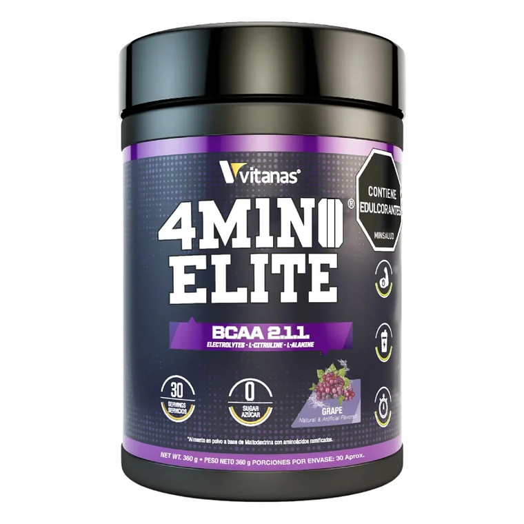Amino Elite 30 Servicios Grape Vitanas 360 gramos 1
