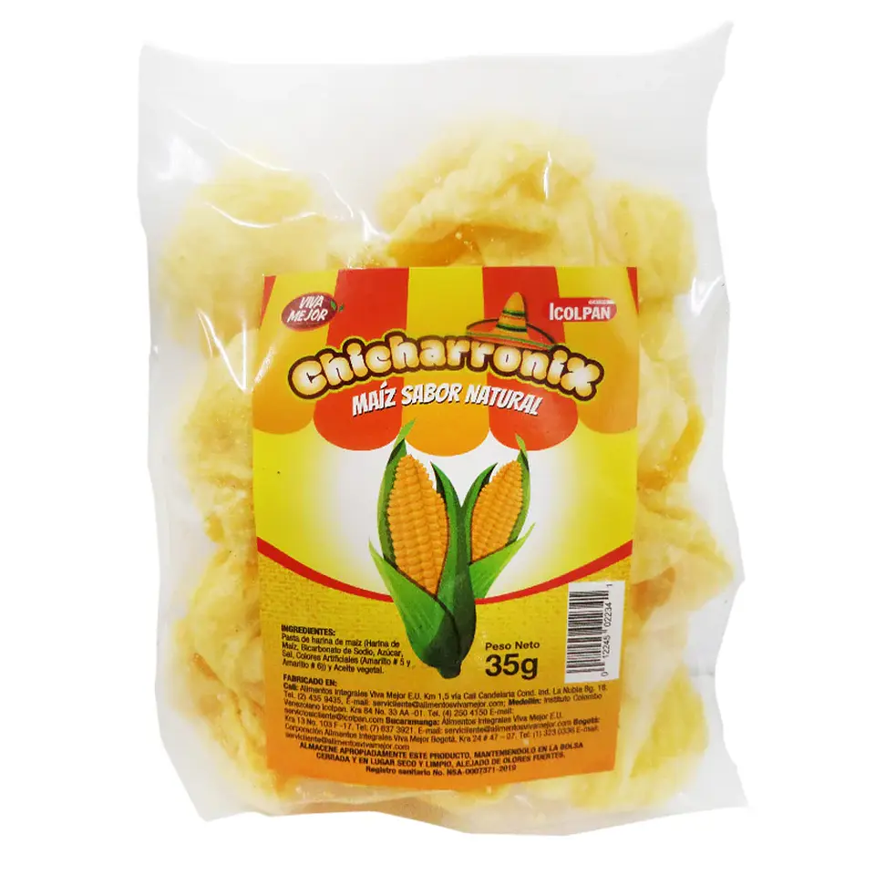 Chicharronix Sabor Maíz Natural 35 g Icolpan 1