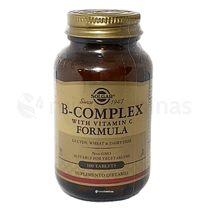 B Complex with Vitamin C Solgar 100 Tabletas 