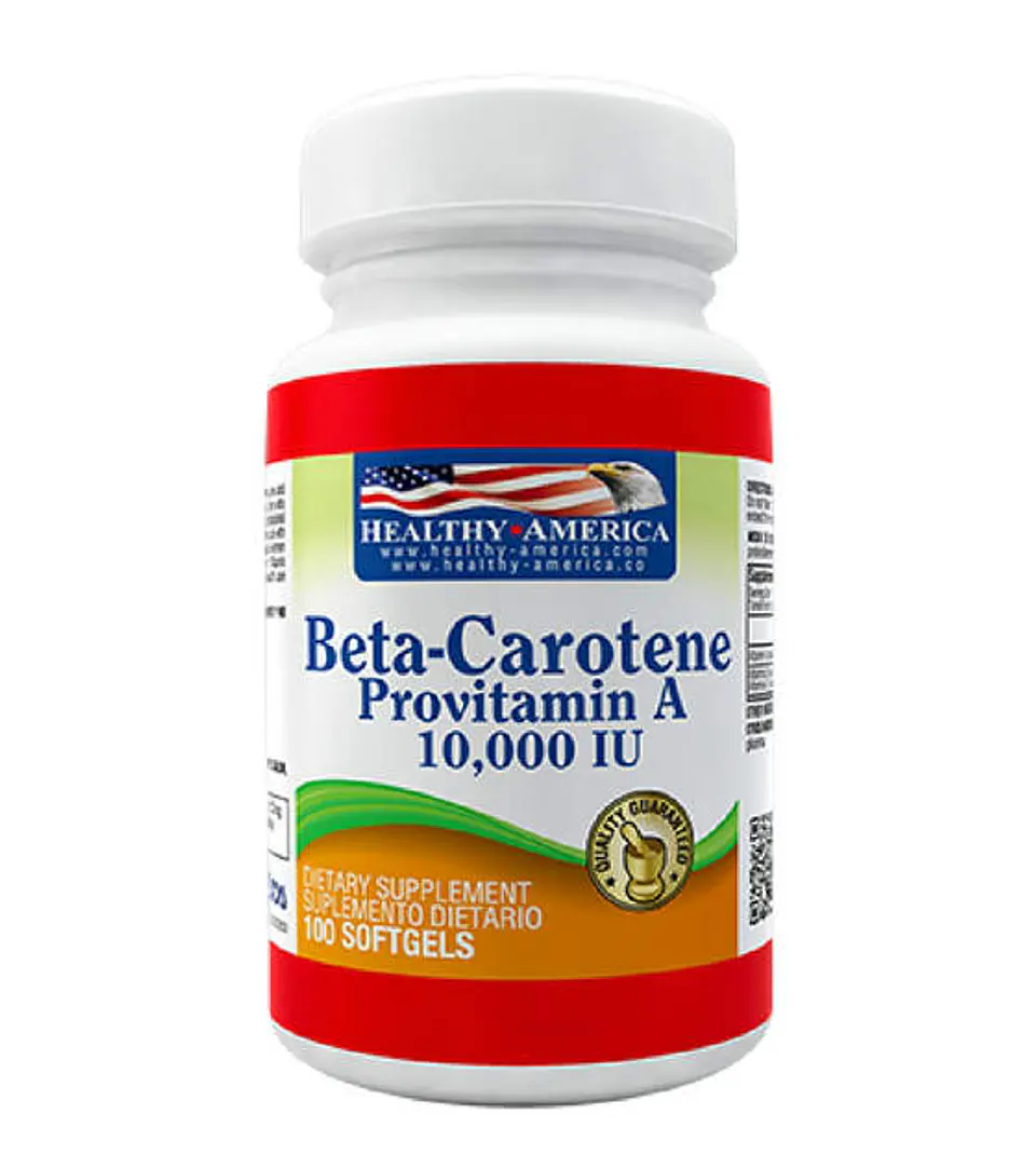 Beta-Carotene 25,000IU 100 softgels Healthy America 1