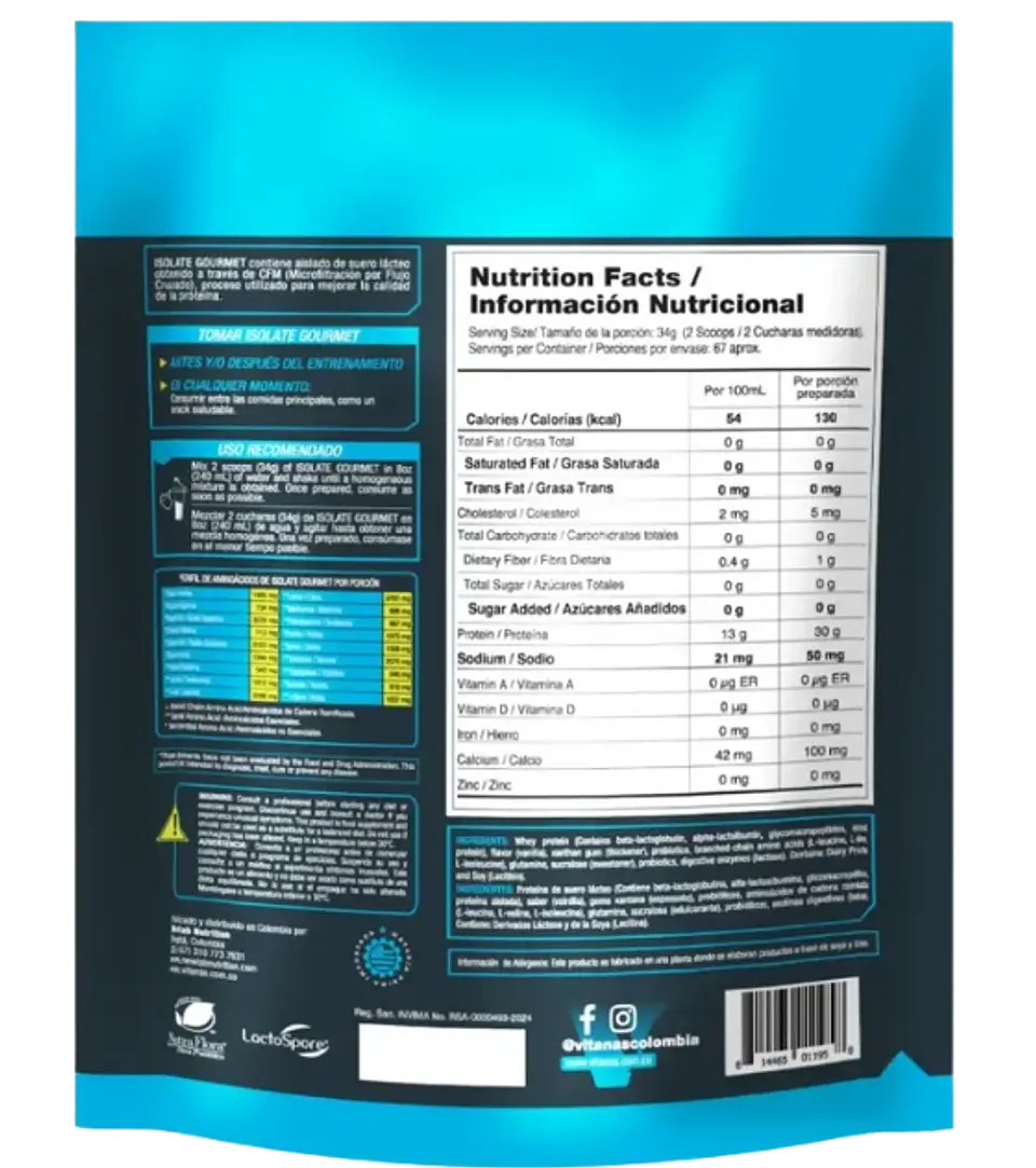 Isolate Gourmet 5 libras Vitanas Vainilla 2
