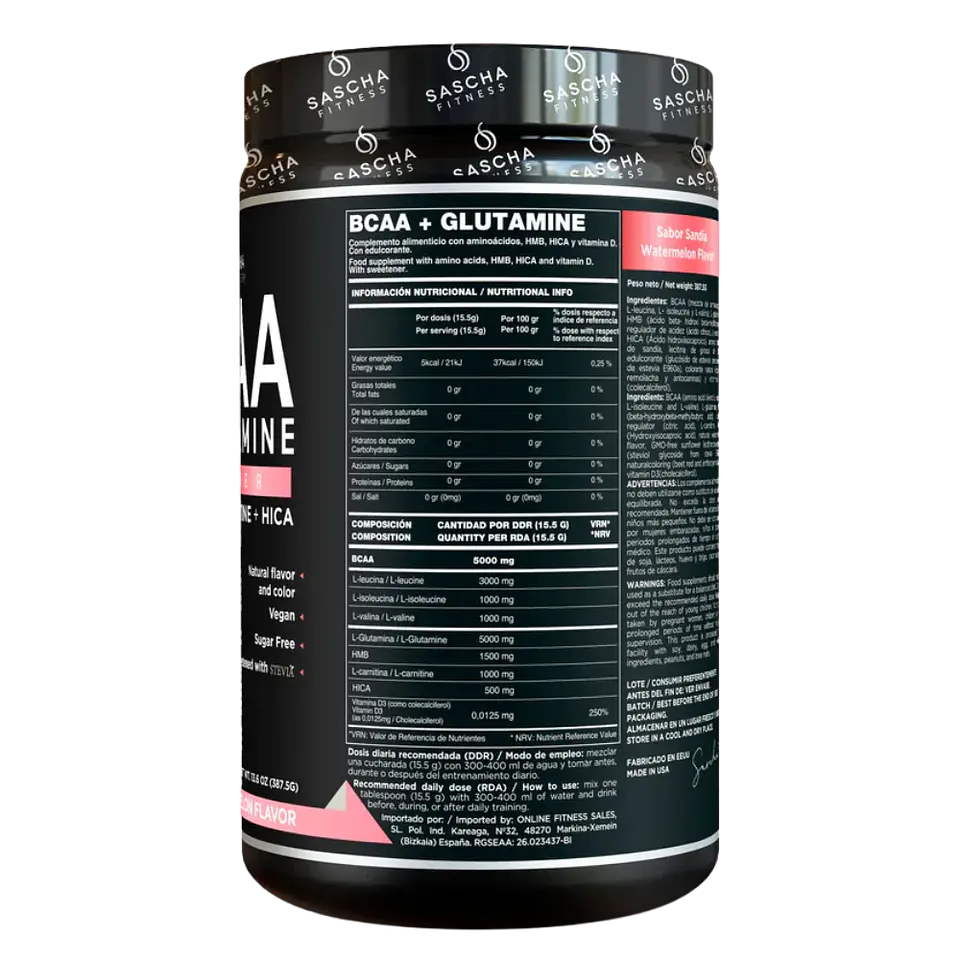 BCAA + Glutamine Sandia Sascha Fitness  2
