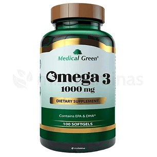 Omega 3 1000 mg Medical Green 100 Softgels