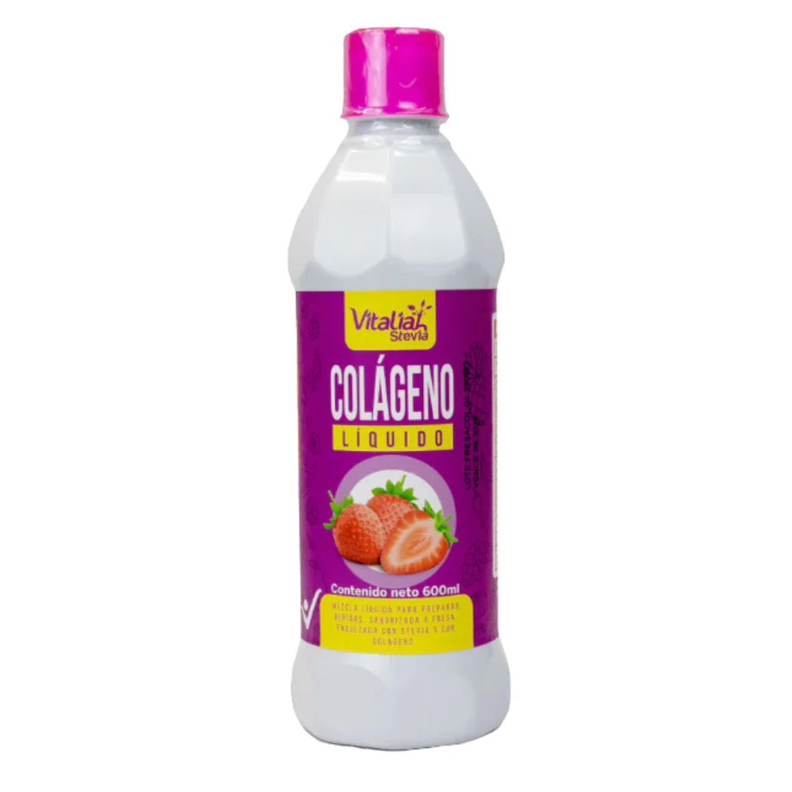 Colágeno Líquido Fresa 600 ml Vitaliah 1