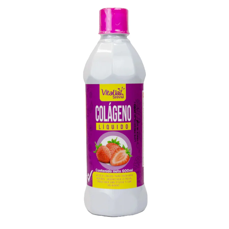 Colágeno Líquido Fresa 600 ml Vitaliah 1