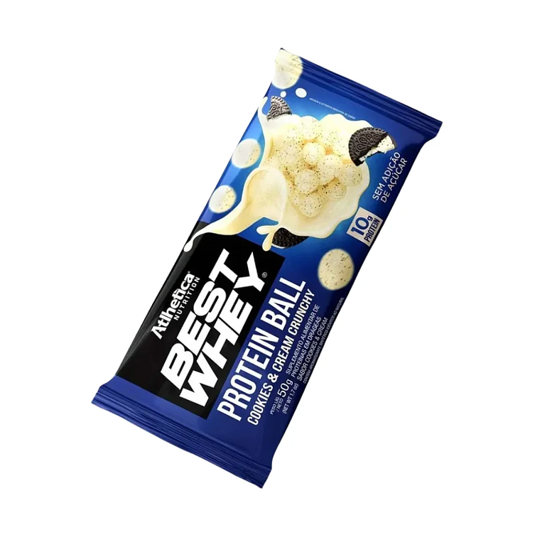 Protein Ball Best Whey Cokkies and Cream Crunchy 50grs Athletica 1