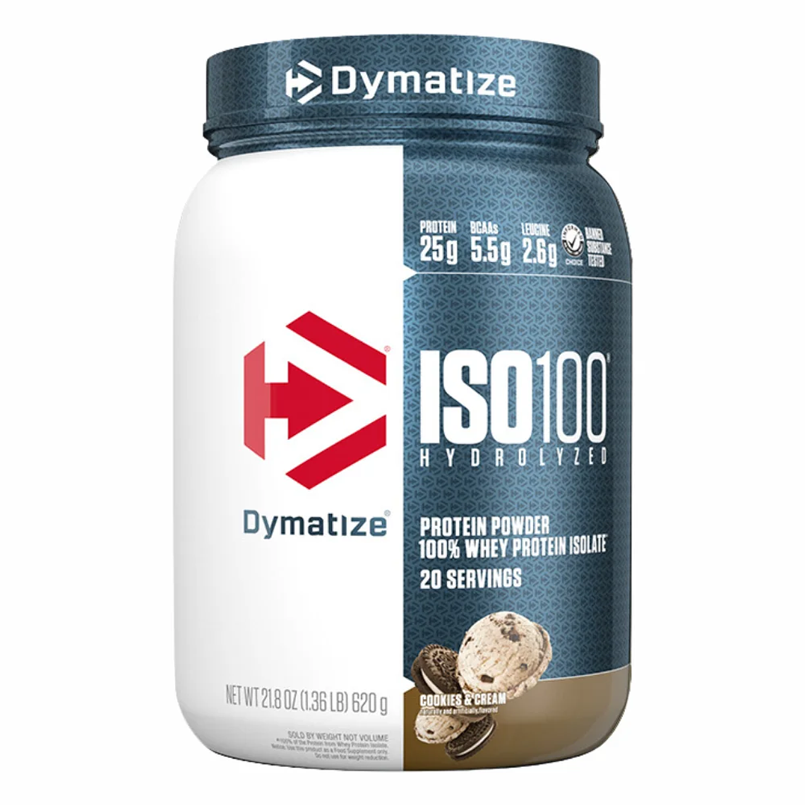ISO 100 Hydrolyzed 1.3 lb Cookies & Cream Dymatize 1