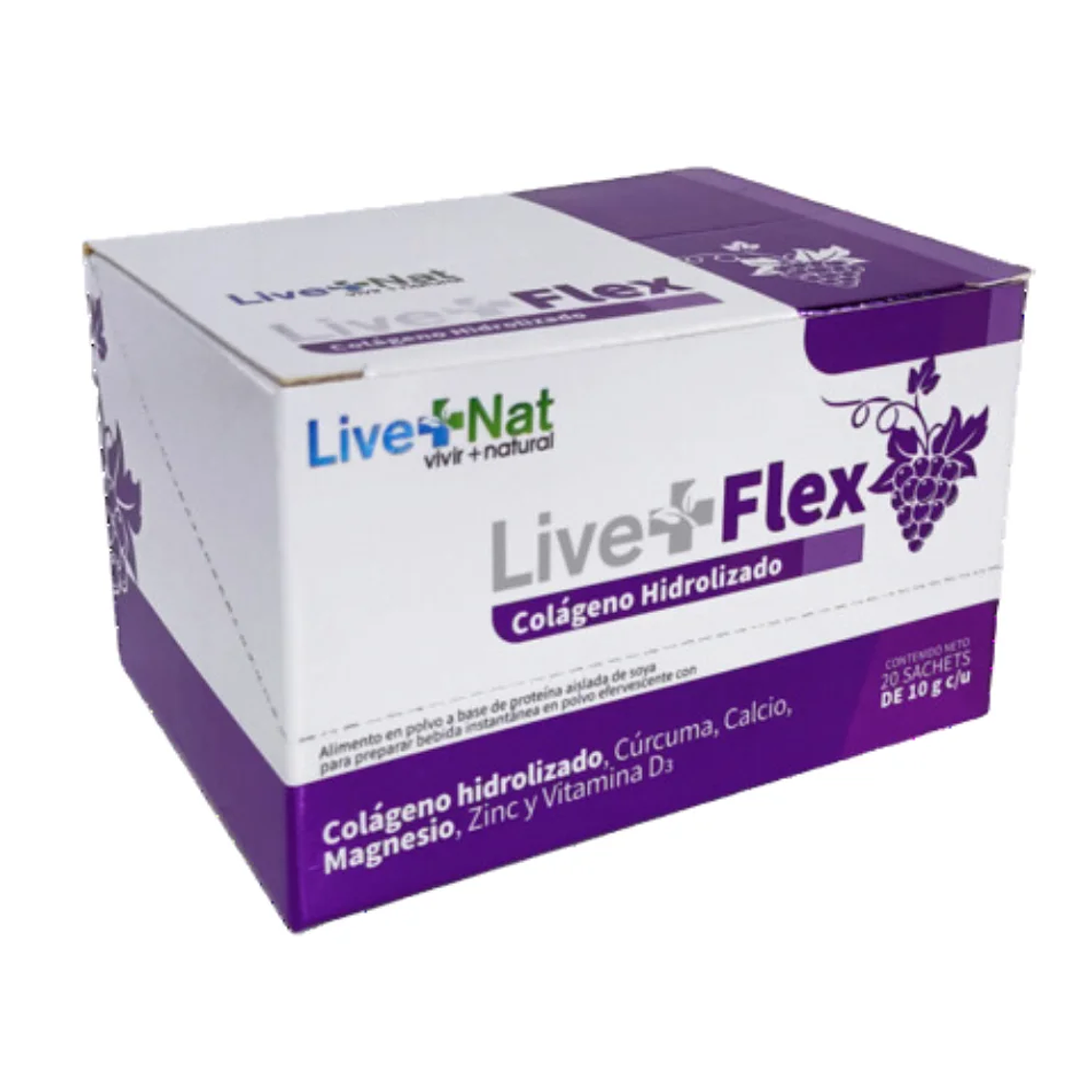 Live + Flex Colágeno Hidrolizado 20 Sachets Live + Nat 1