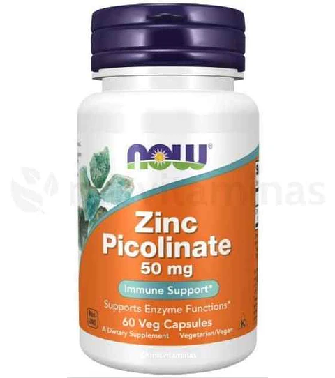Zinc Picolinate 50 mg Now Foods 120 Capsulas