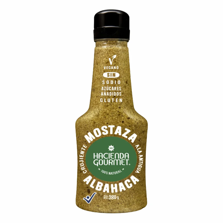 Mostaza con Albahaca 380 gr Hacienda Gourmet 1