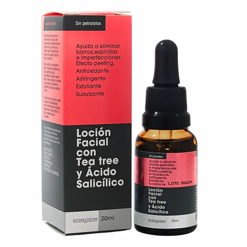 Loción Facial con Tea Tree y Ácido Salicílico 20ml Kosmaderm 1