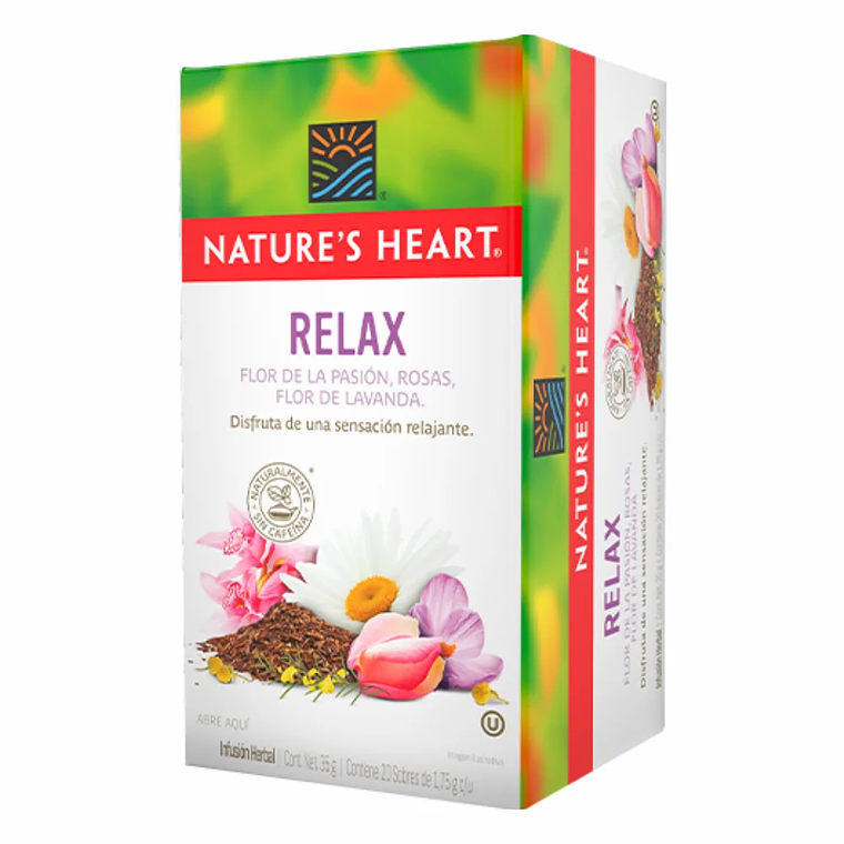 Infusión Herbal Relax 20 Sobres Nature's Heart 1