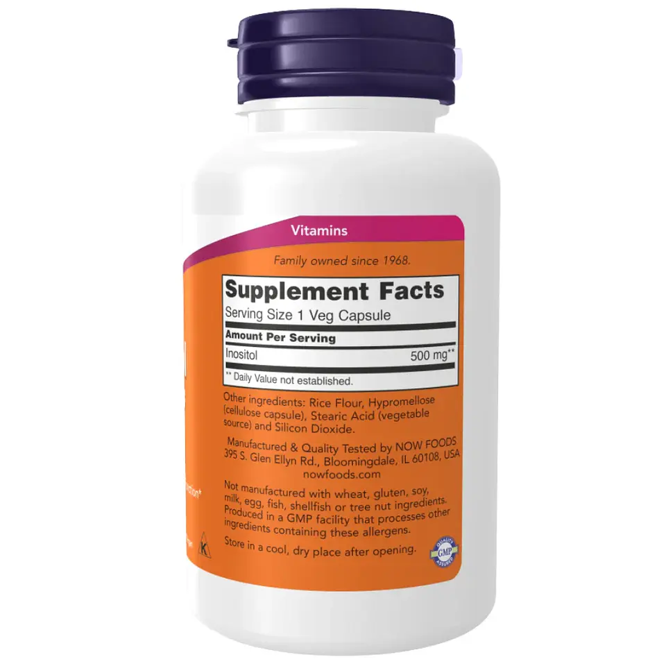 Inositol 500mg 100 Cápsulas NOW  2
