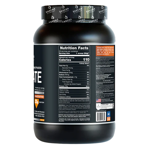 Sascha Whey Protein Isolate Peanut 2.17 libras