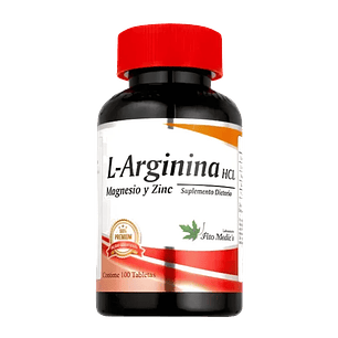 L Arginina HCL Magnesio y Zinc 100 Tabletas